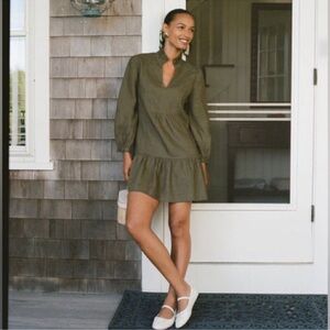 Tuckernuck Palmerston Linen Dress Olive